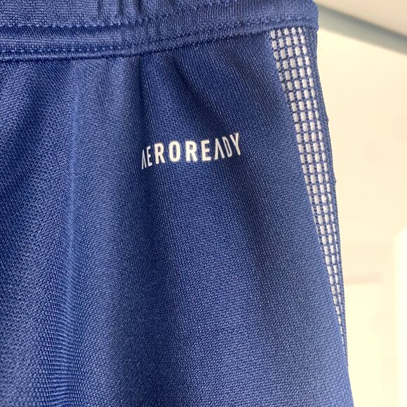 Adidas Men’s Medium Sports Pants – NWL, Blue w/ White Stripes, AEROREADY, Zip An - Picture 8 of 10